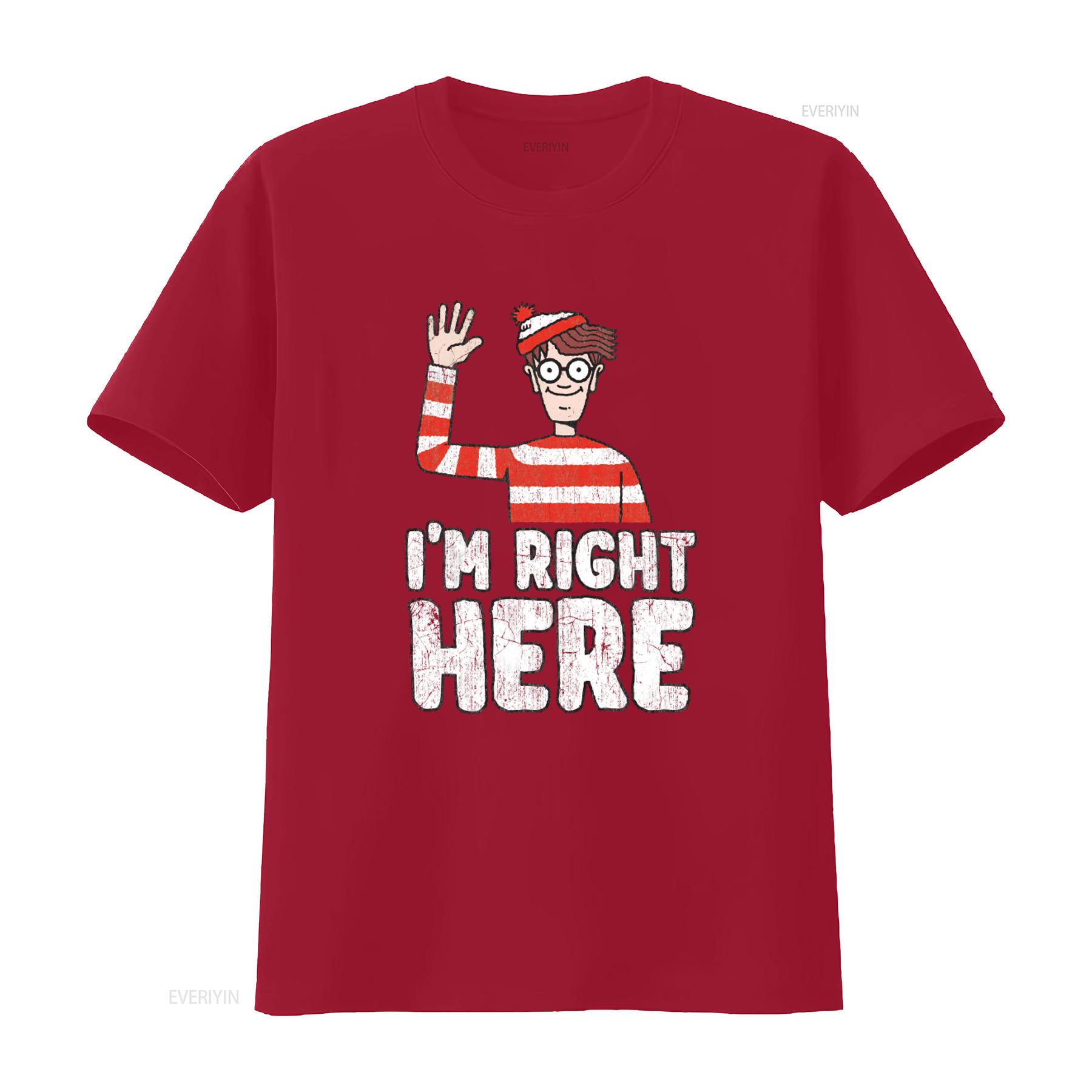 Wheres Waldo Im Right Here Print T Shirt for Men Stylish and Comfortable vintage Washed homme Unisex streetwear fashion S
Wheres Waldo Im Right Here Print T Shirt for Men Stylish and Comfortable vintage Washed homme Unisex streetwear fashion S