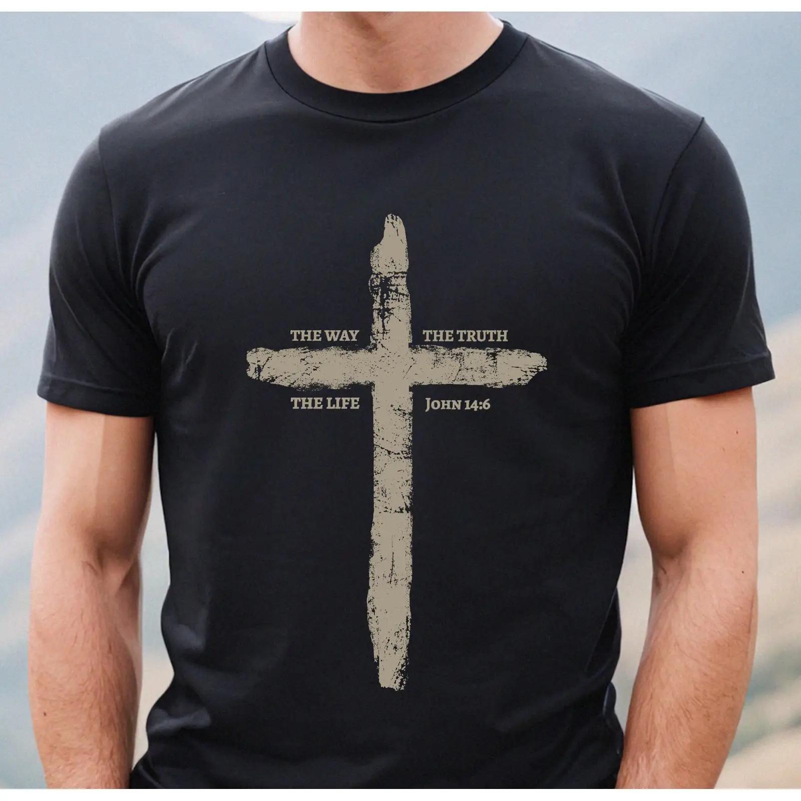 Mens Christian Cross T Shirt The Way Truth Life vintage Washed Stretched designer clothes homme Breathable Versatile streetwear 5XL різнокольоровий
Mens Christian Cross T Shirt The Way Truth Life vintage Washed Stretched designer clothes homme Breathable Versatile streetwear 5XL різнокольоровий