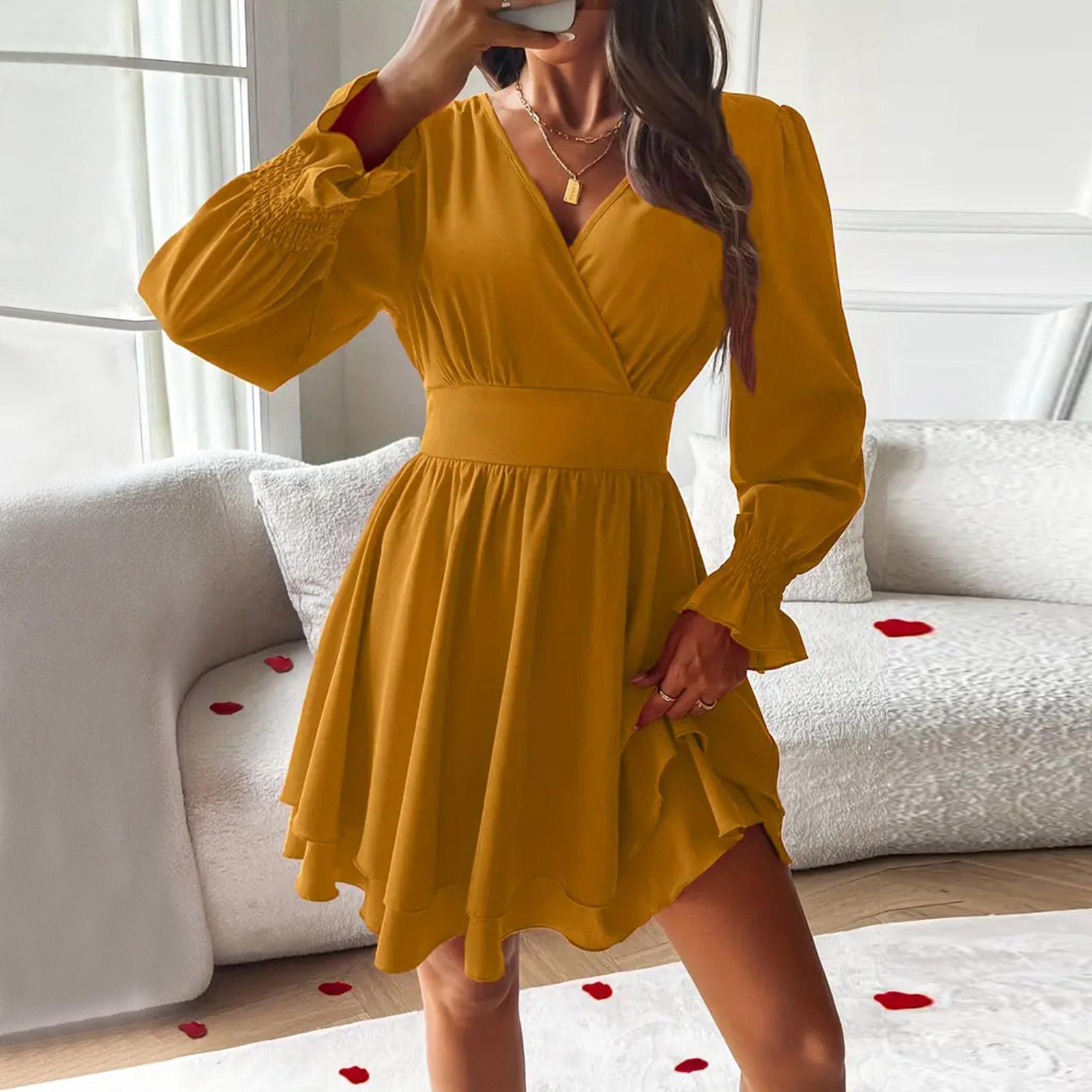 Sweater Dress for Women Holiday Dresses for Women Winter Dresses for Women Cocktail Dresses for Women Dress XL жовтий
Sweater Dress for Women Holiday Dresses for Women Winter Dresses for Women Cocktail Dresses for Women Dress XL жовтий