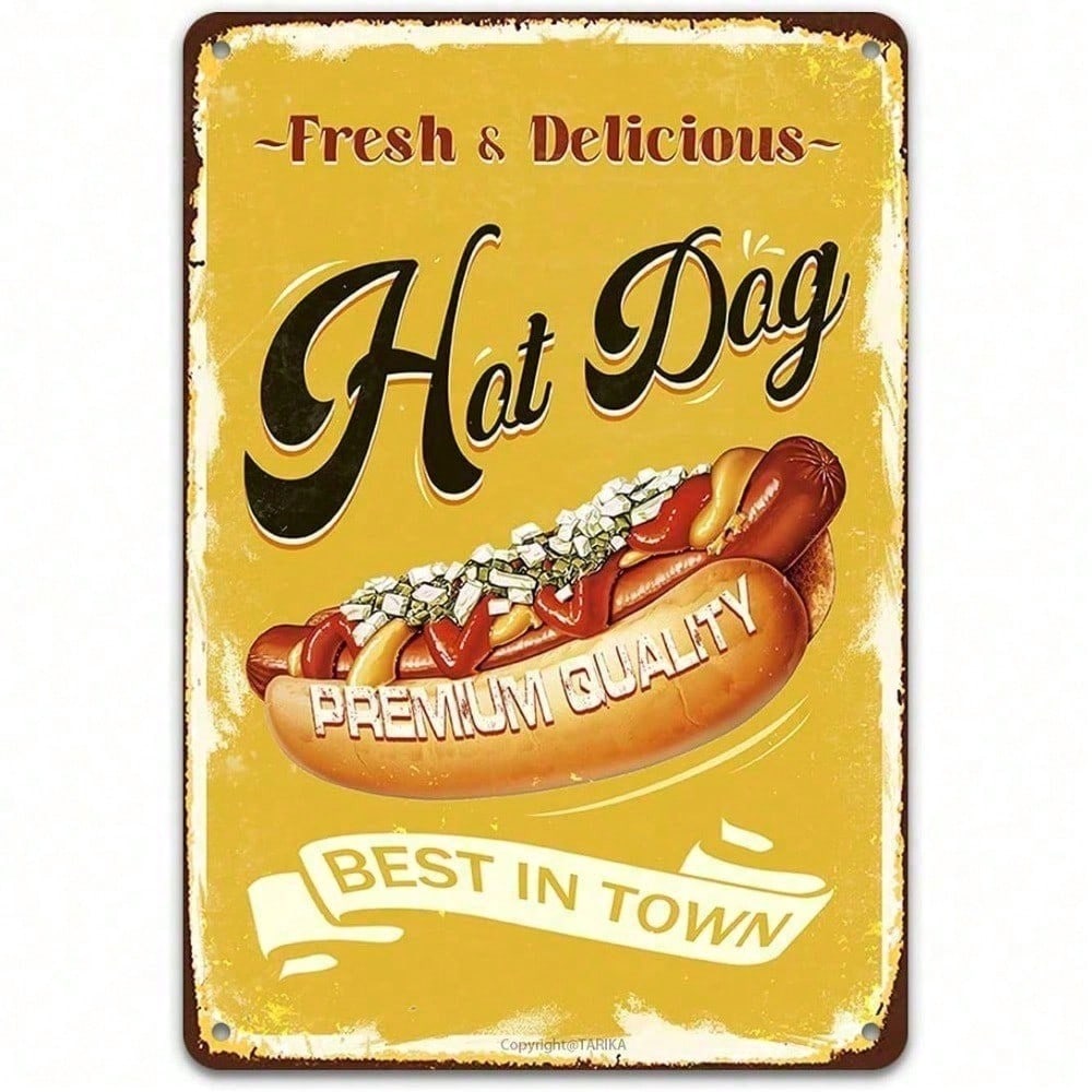 Vintage Hot Dogs Retro Metal Tin Sign 8x12 Inch Fast Food Kitchen Wall Art Bar Decor різнокольоровий
Vintage Hot Dogs Retro Metal Tin Sign 8x12 Inch Fast Food Kitchen Wall Art Bar Decor різнокольоровий