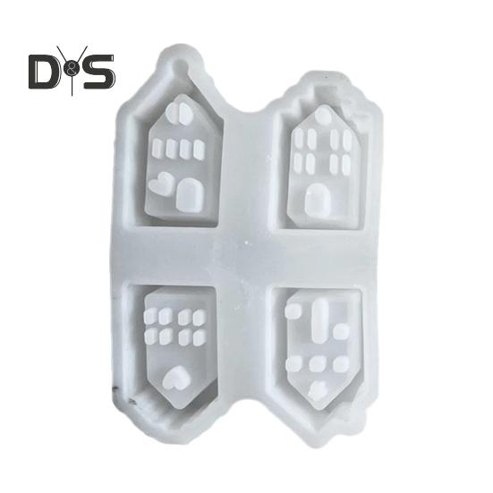 Силиконовая форма для изготовления свечей, гипсовое литье, мини-формы для домиков для праздничных торжеств, рукоделия B