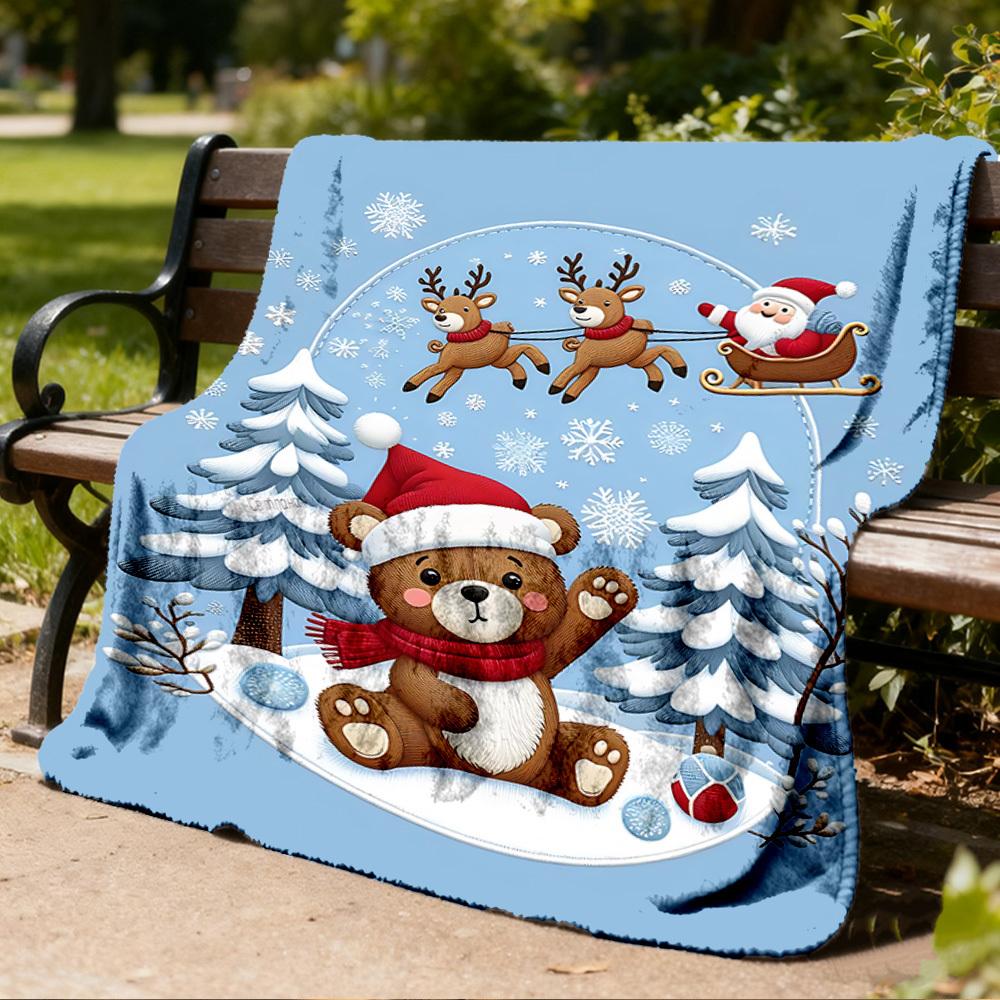 1pc Christmas teddy bear Outdoor Flannel Blanket , Machine Washable Perfect Gift for Birthday , Holiday Travel Accessory , Durable Material 80x120cm
1pc Christmas teddy bear Outdoor Flannel Blanket , Machine Washable Perfect Gift for Birthday , Holiday Travel Accessory , Durable Material 80x120cm
