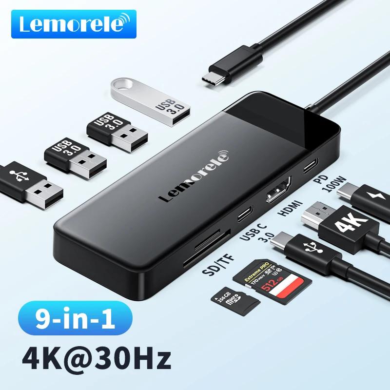 Lemorele 9 портов TC92 USB C концентратор тип C док-станция адаптер 4K 30 Гц HDMI 100 Вт PD со слотом для карт SD/TF для ноутбука Macbook
Lemorele 9 портов TC92 USB C концентратор тип C док-станция адаптер 4K 30 Гц HDMI 100 Вт PD со слотом для карт SD/TF для ноутбука Macbook