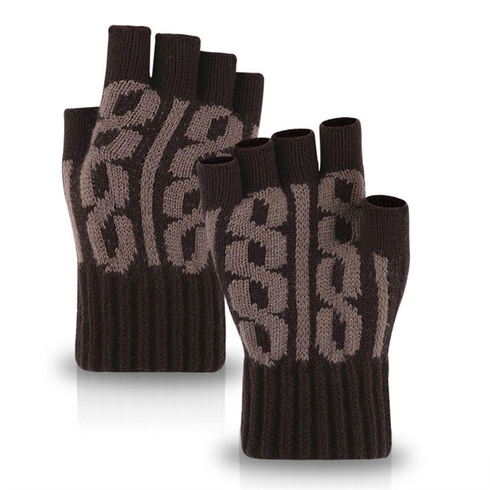 Thick Knitted Fingerless Gloves Elastic Driving Gloves Fashion Short Mittens for Writting Office кавовий
Thick Knitted Fingerless Gloves Elastic Driving Gloves Fashion Short Mittens for Writting Office кавовий