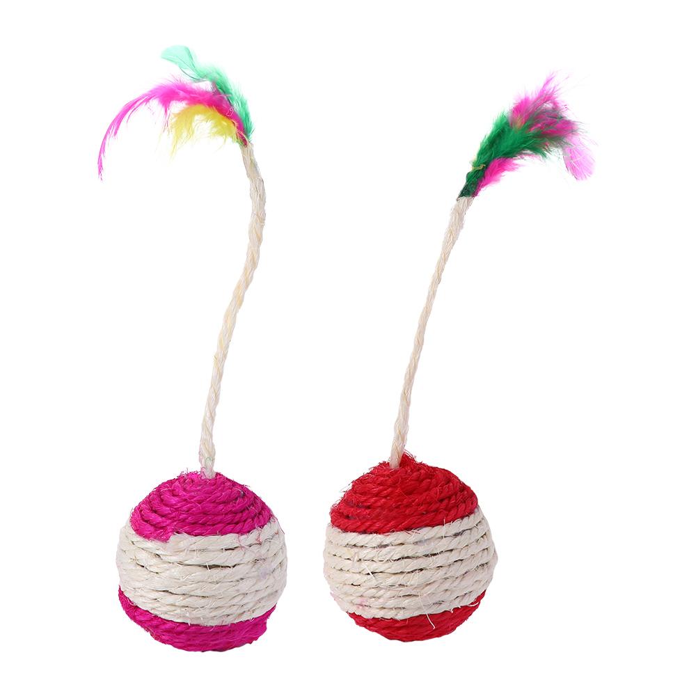 Feather Playing Cat Scratching Training Sisal Chew Ball Cat Scratching Ball Molar Ball Cat Balls random color
Feather Playing Cat Scratching Training Sisal Chew Ball Cat Scratching Ball Molar Ball Cat Balls random color