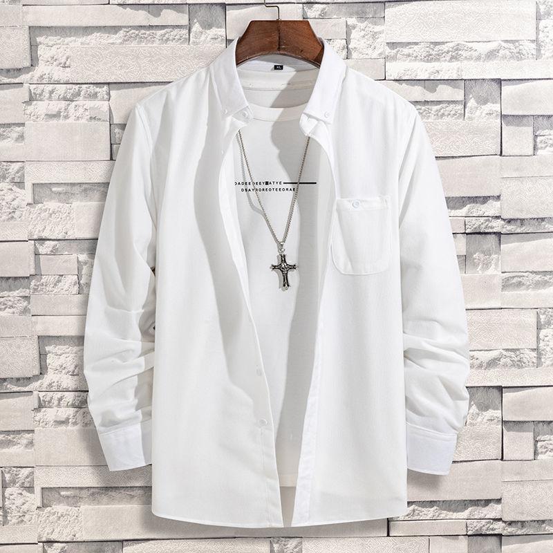 Spring Men s Solid Color Retro Loose Plus Size Corduroy Long-sleeved Shirt S білий
Spring Men s Solid Color Retro Loose Plus Size Corduroy Long-sleeved Shirt S білий