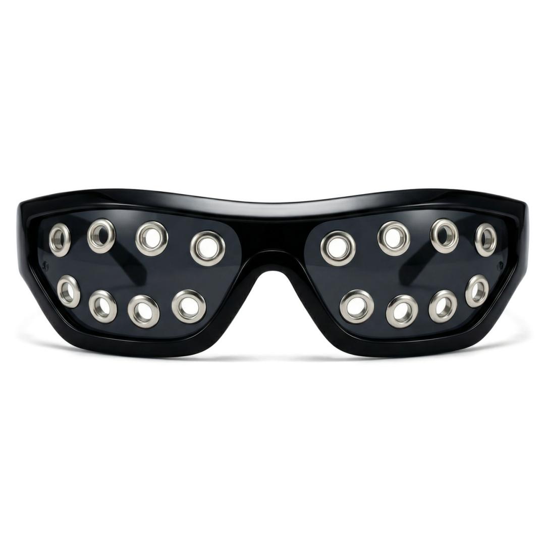 Cyberpunk glasses trendy cool personality fashion studded sunglasses photo styling party new style cyberpunk ballroom glasses ba чёрный
Cyberpunk glasses trendy cool personality fashion studded sunglasses photo styling party new style cyberpunk ballroom glasses ba чёрный