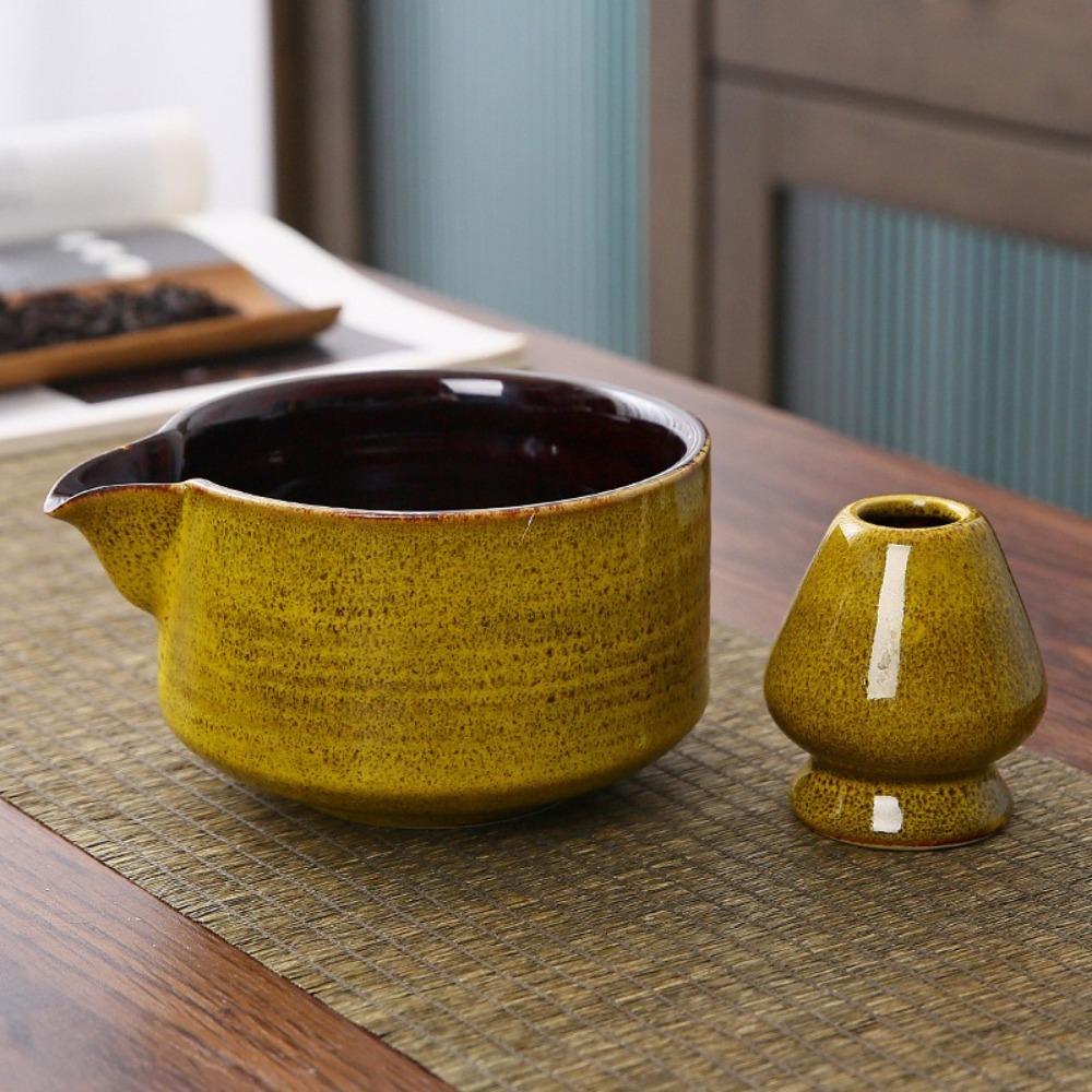 2PCS Ceramic Matcha Bowl Set Food Grade Japanese Green Tea Bowl New Tea Whisk Holder жовтий
2PCS Ceramic Matcha Bowl Set Food Grade Japanese Green Tea Bowl New Tea Whisk Holder жовтий