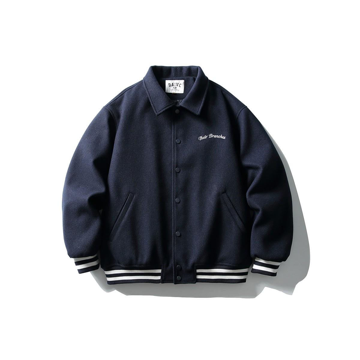 RUIIENRS x DAIVC 2025 Winter Lapel Wool-Cotton Jacket with Letter Embroidery, Distressed Design, Model MY030 XX-Large темно-синього кольору
RUIIENRS x DAIVC 2025 Winter Lapel Wool-Cotton Jacket with Letter Embroidery, Distressed Design, Model MY030 XX-Large темно-синього кольору