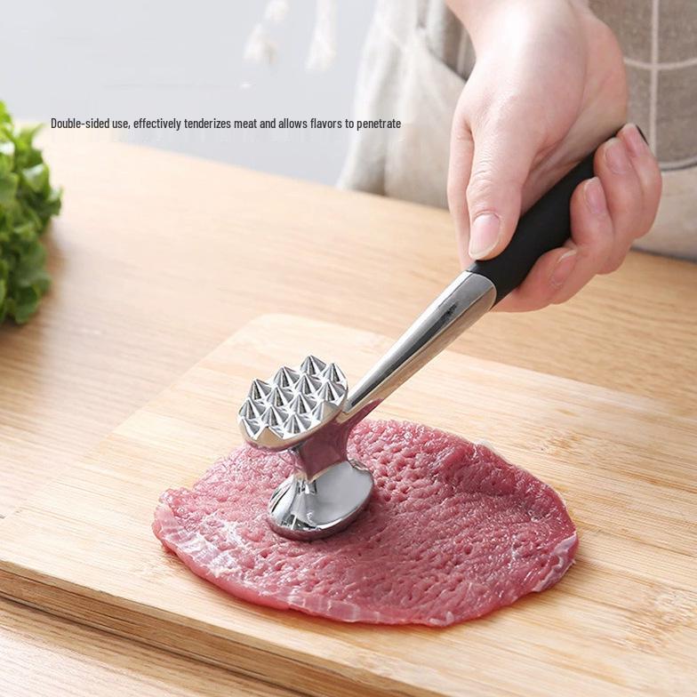 Stainless Steel Double-Sided Meat Tenderizer Hammer 275g Regular Bubble Bag A
Stainless Steel Double-Sided Meat Tenderizer Hammer 275g Regular Bubble Bag A