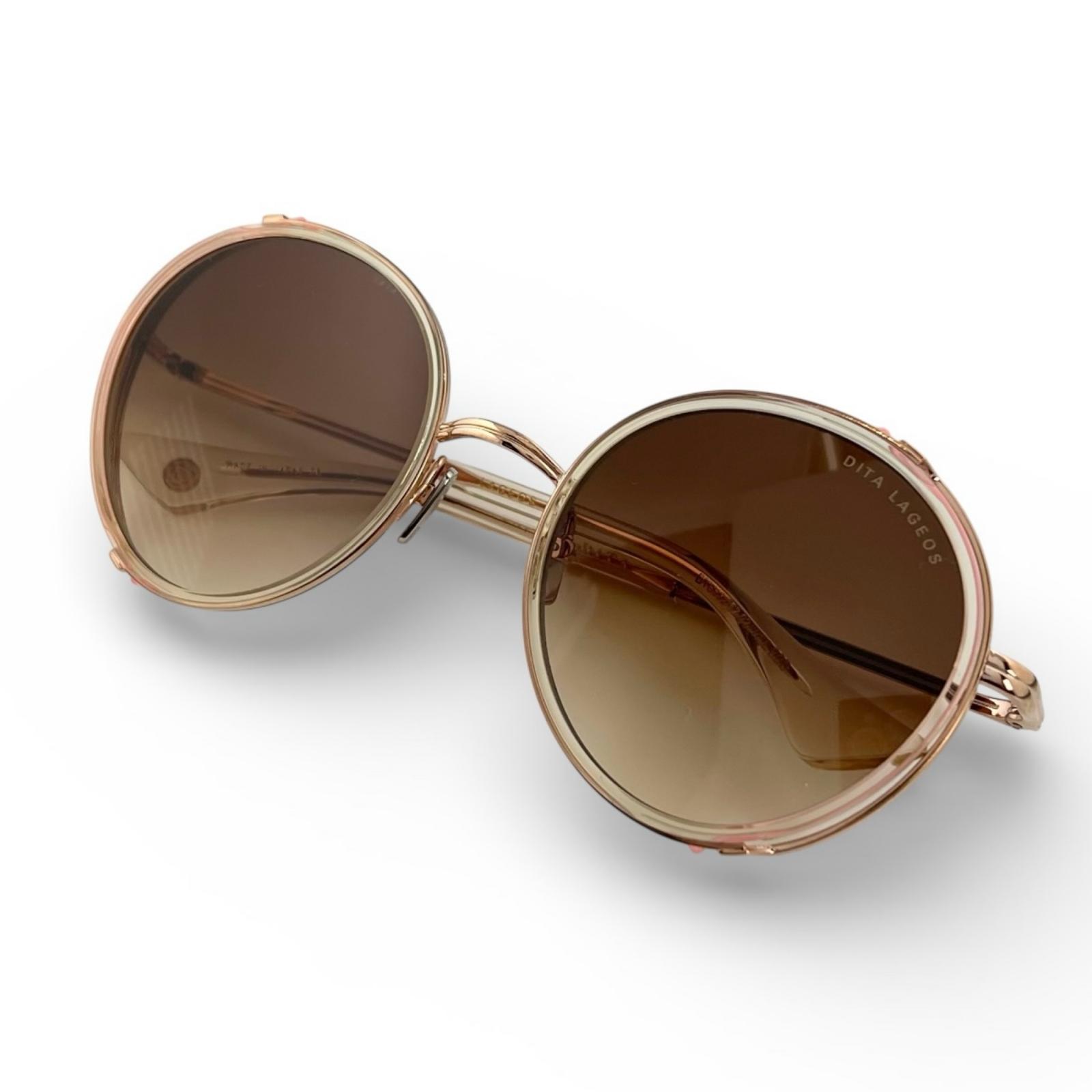 Pristine DITA sunglasses LAGEOS Round Oversize Rose gold Women DTS532 Used
Pristine DITA sunglasses LAGEOS Round Oversize Rose gold Women DTS532 Used