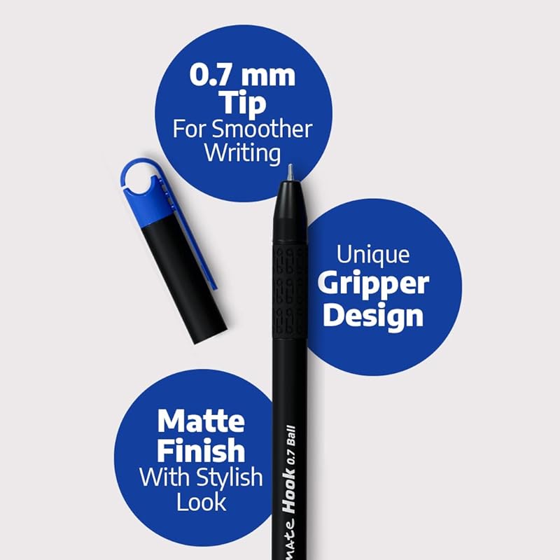 Classmate Hook- Blue Ball Pens (Pack Of 10)|Smooth & Fast Writing Ball Pens|Unique Griper For Writing Comfort|Attractive 101 синий
Classmate Hook- Blue Ball Pens (Pack Of 10)|Smooth & Fast Writing Ball Pens|Unique Griper For Writing Comfort|Attractive 101 синий