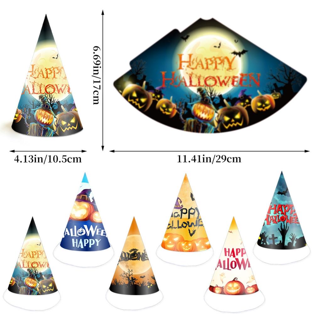 6 Pcs Paper Halloween Hat for Halloween Ghost Festival Day of The Dead Prank Horror Carnival Party Kindergarten Gift Decoration
6 Pcs Paper Halloween Hat for Halloween Ghost Festival Day of The Dead Prank Horror Carnival Party Kindergarten Gift Decoration