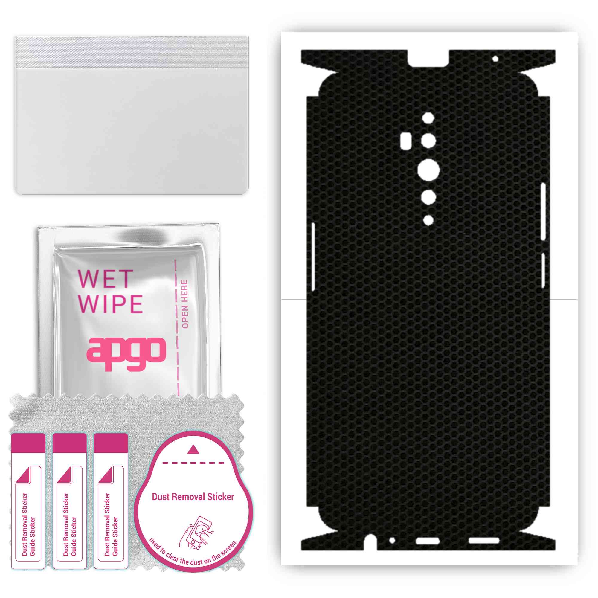 apgo Protective Skin Sticker for the back+sides compatible with Oppo Reno2 Z, Full Wrap Film, Foil, Vinyl - Pattern Matrix
apgo Protective Skin Sticker for the back+sides compatible with Oppo Reno2 Z, Full Wrap Film, Foil, Vinyl - Pattern Matrix