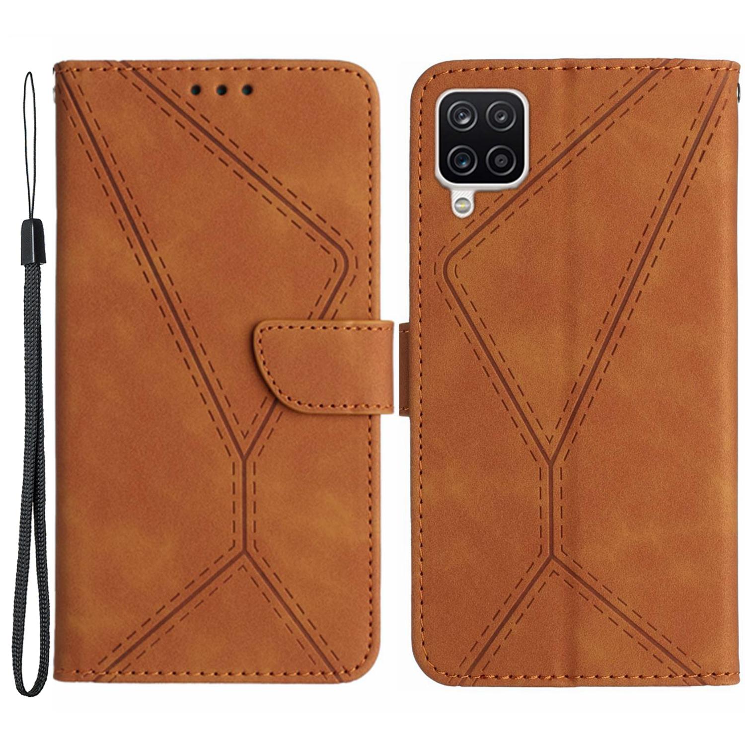 HT05 For Samsung Galaxy A12/M12/F12 Imprinted Line Wallet Stand Skin-touch PU Leather Phone Case Brown
HT05 For Samsung Galaxy A12/M12/F12 Imprinted Line Wallet Stand Skin-touch PU Leather Phone Case Brown