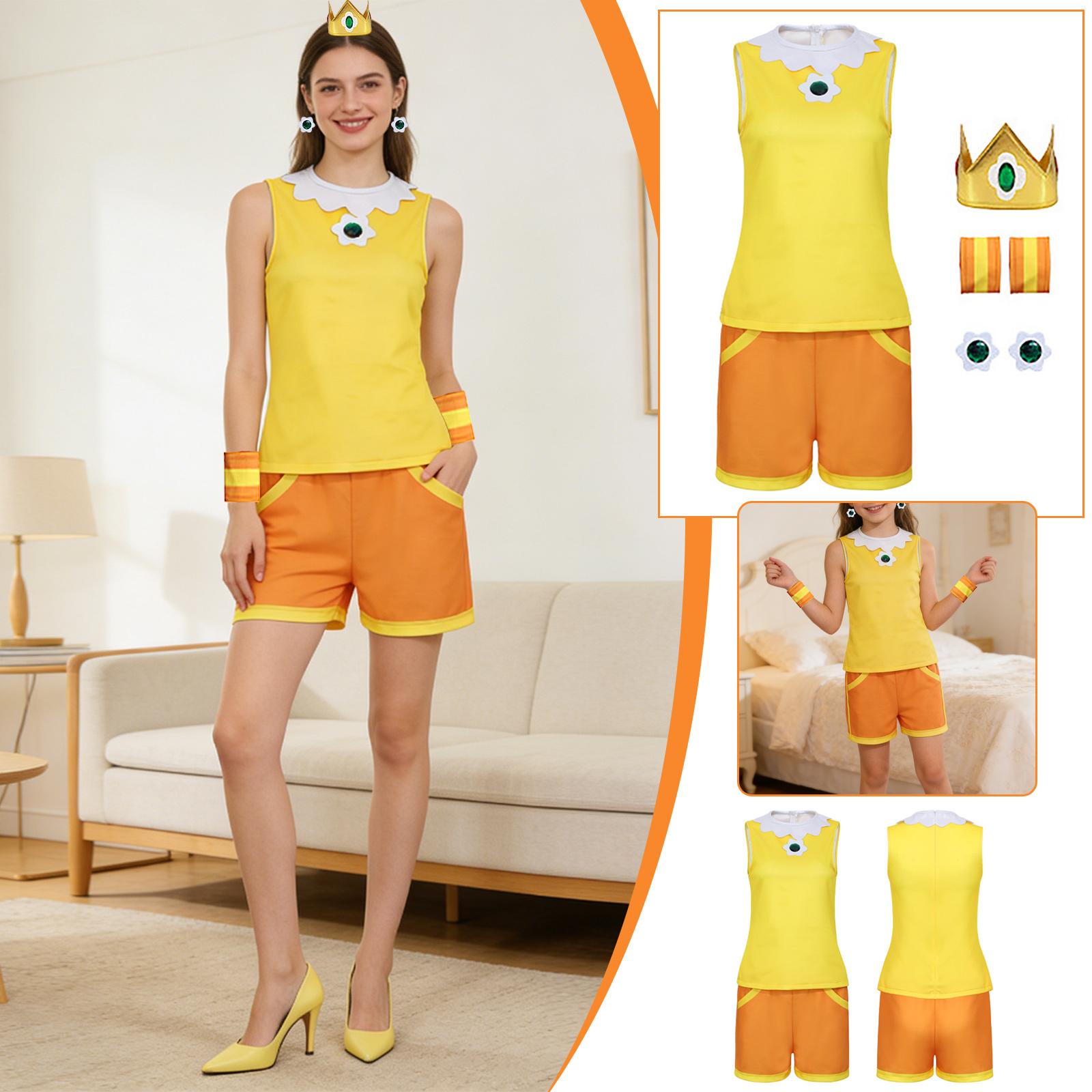 Adult Tennis Outfit Costume Set Sleeveless Top Shorts Crown Wristbands and Earrings Sportswear Set for Theme Events and Cosplay L оранжевый
Adult Tennis Outfit Costume Set Sleeveless Top Shorts Crown Wristbands and Earrings Sportswear Set for Theme Events and Cosplay L оранжевый