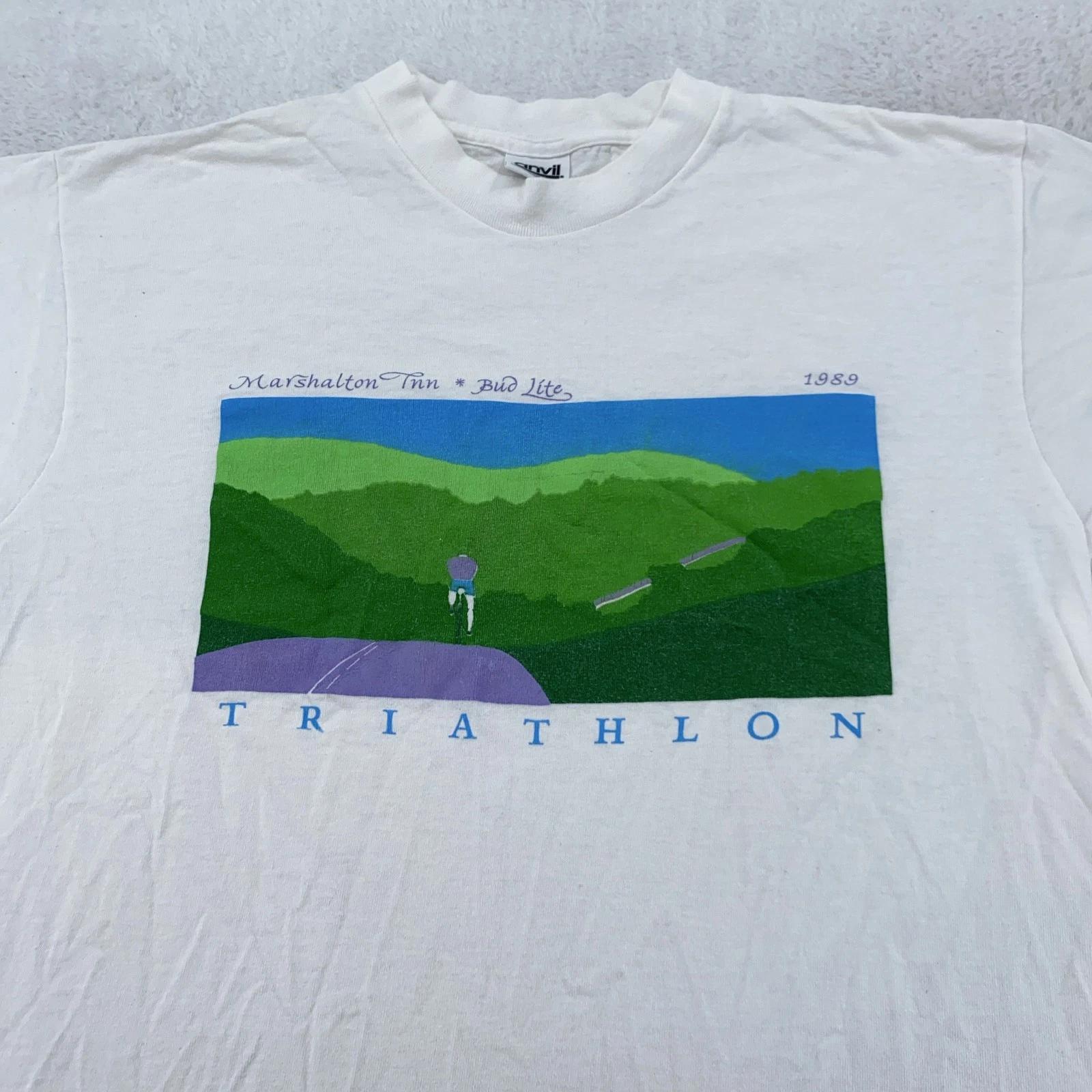 Vintage Marshallton Inn Triathlon T-Shirt Mens Medium Cycling 1989 Made USA 80s L
Vintage Marshallton Inn Triathlon T-Shirt Mens Medium Cycling 1989 Made USA 80s L