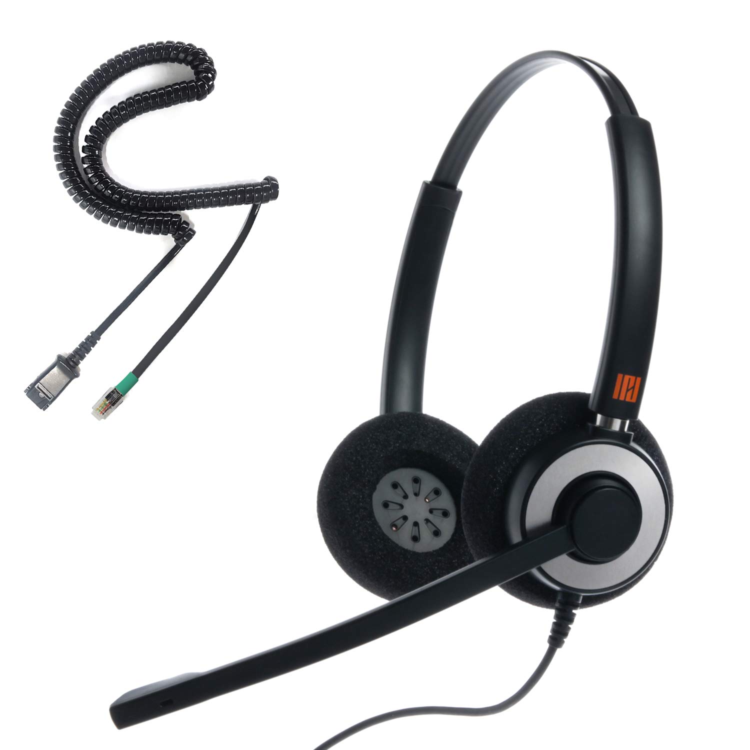 IPD Binaural Cancellation Corded Call Headset with Bottom Compatible with LG IP Phones IPH-165 Center/Office U10P-S Cable, Panasonic, SAXA, Fujitsu,
IPD Binaural Cancellation Corded Call Headset with Bottom Compatible with LG IP Phones IPH-165 Center/Office U10P-S Cable, Panasonic, SAXA, Fujitsu,