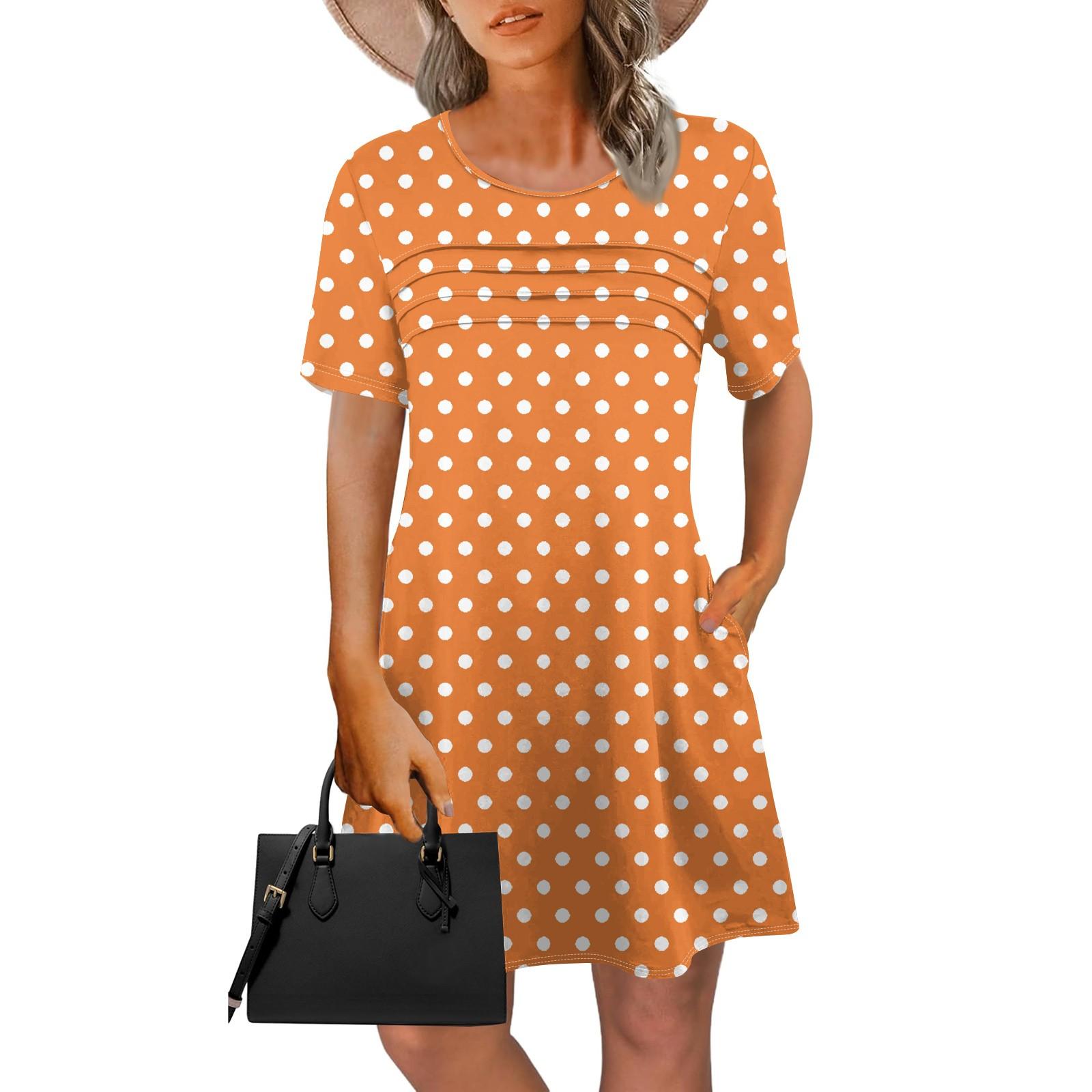 Women s Summer Polka Dot, Sparkly Print Dress Short Sleeve Round Tie Pocket Casual Dress S шафрановий
Women s Summer Polka Dot, Sparkly Print Dress Short Sleeve Round Tie Pocket Casual Dress S шафрановий
