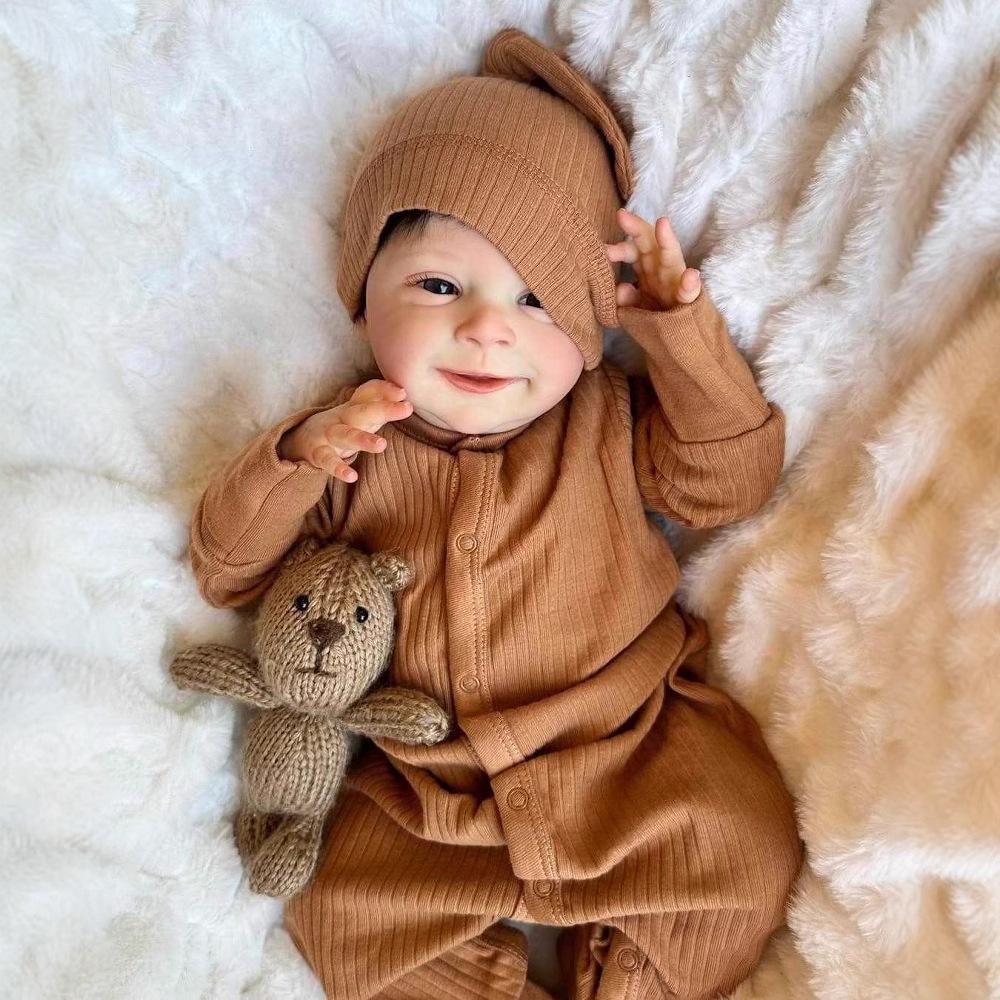 18 Inch Soft Cloth Body Reborn Baby Dolls Sebastian Lifelike Simulation Dolls Wear Brown Romper Lively Smile Rebirth Dolls for Children Birthday Gifts cloth body
18 Inch Soft Cloth Body Reborn Baby Dolls Sebastian Lifelike Simulation Dolls Wear Brown Romper Lively Smile Rebirth Dolls for Children Birthday Gifts cloth body