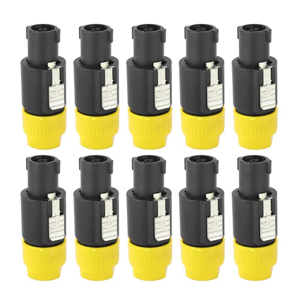 10PCS C-NL4FC Speaker Plug 4 Pin Waterproof Audio Speaker Connector Locking Mechanism 30A RMS Rated Audio Cable Connector жовтий
10PCS C-NL4FC Speaker Plug 4 Pin Waterproof Audio Speaker Connector Locking Mechanism 30A RMS Rated Audio Cable Connector жовтий