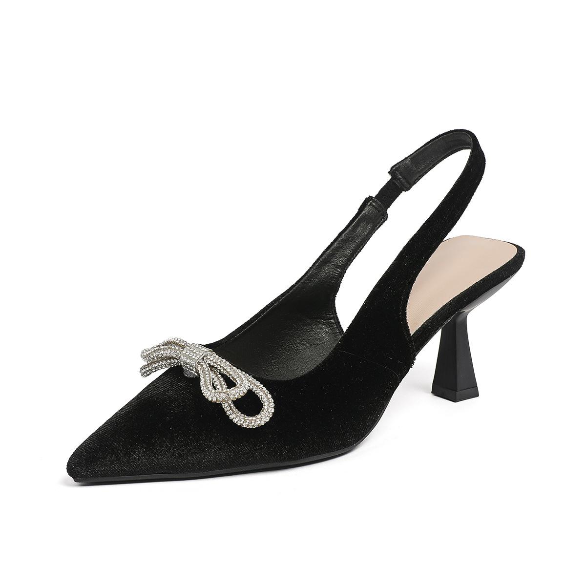 Женские босоножки на высоком каблуке с острым носком, большого размера, летние повседневные босоножки с тонким каблуком и бантом, однотонные туфли 36-42 36 чёрный
Женские босоножки на высоком каблуке с острым носком, большого размера, летние повседневные босоножки с тонким каблуком и бантом, однотонные туфли 36-42 36 чёрный
