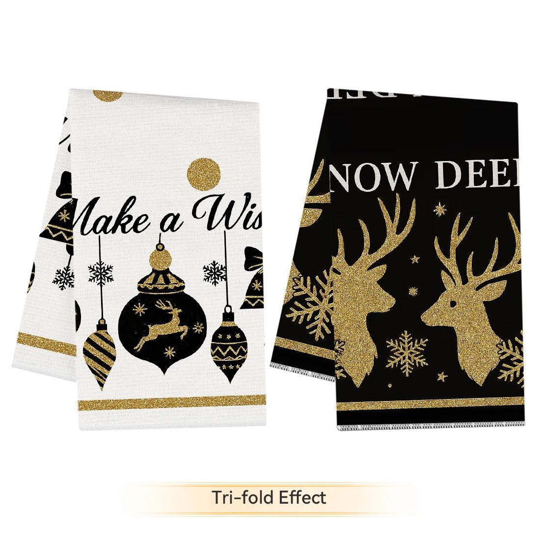 2/4/6pcs set Kitchen Towels black gold Christmas tree elk Hand Towels Christmas Decorations for Home Noel Dish Towels Gifts 40x60cm
2/4/6pcs set Kitchen Towels black gold Christmas tree elk Hand Towels Christmas Decorations for Home Noel Dish Towels Gifts 40x60cm