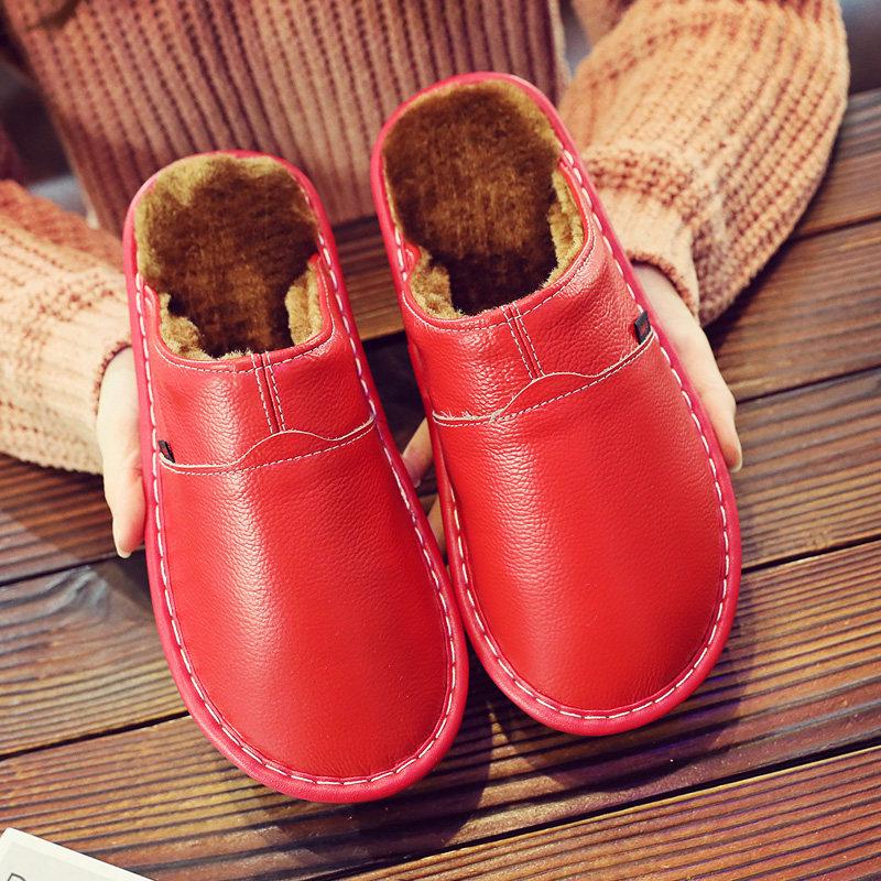 Unisex Indoor Leather Slippers: Warm Cotton, Waterproof, Non-slip, Soft Cowhide Sole for Winter Size 28 (39-40) красный
Unisex Indoor Leather Slippers: Warm Cotton, Waterproof, Non-slip, Soft Cowhide Sole for Winter Size 28 (39-40) красный