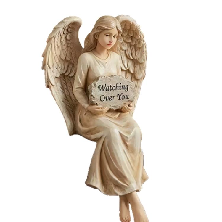 Resin Angel With Wing Statue Holding Plaque Symbol of Love Angel Shelf Sitter Figurine for Living Room Ornament Gifting 1
Resin Angel With Wing Statue Holding Plaque Symbol of Love Angel Shelf Sitter Figurine for Living Room Ornament Gifting 1
