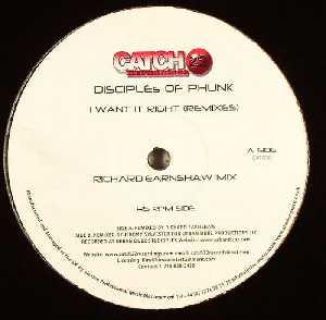 12-дюймовая пластинка DISCIPLES OF PHUNK - I Want It Right (Ремиксы) CATCH038 Catch 22 Запись 2005 США Танцевальная и Электронная Б/У
12-дюймовая пластинка DISCIPLES OF PHUNK - I Want It Right (Ремиксы) CATCH038 Catch 22 Запись 2005 США Танцевальная и Электронная Б/У