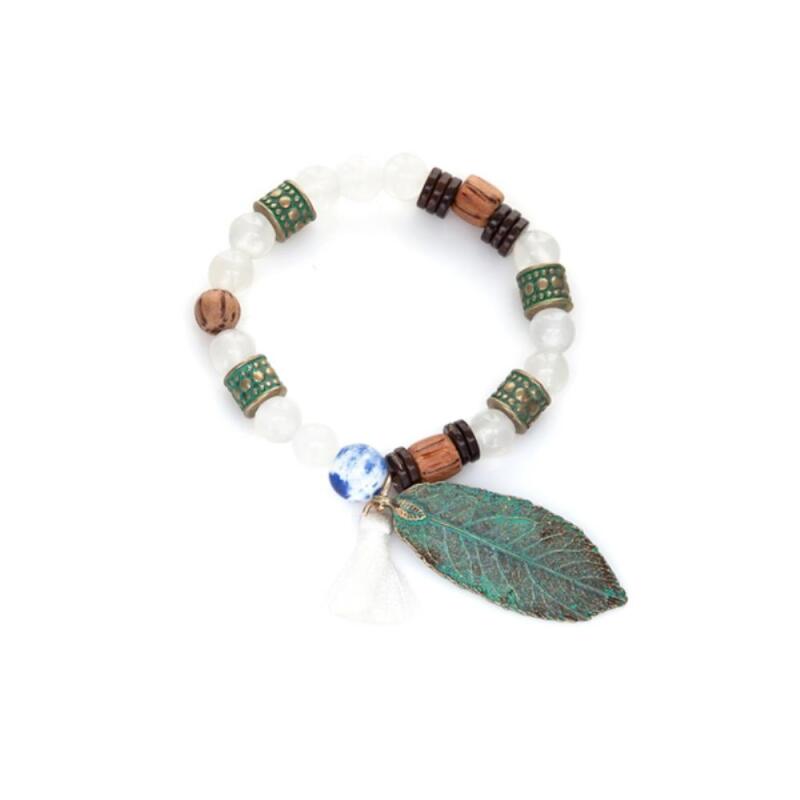 Women s Men s Beaded Tassel White Mix Bracelet A20260_White
Women s Men s Beaded Tassel White Mix Bracelet A20260_White