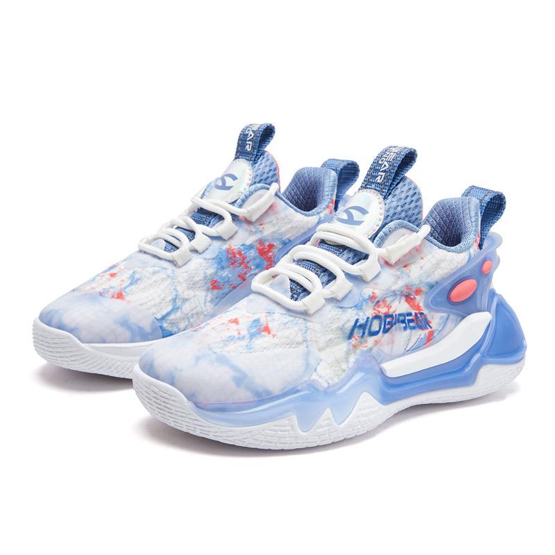 Детские баскетбольные кроссовки Новые баскетбольные кроссовки Дышащая ткань для больших мальчиков Нескользящие кроссовки Дышащий верх Обувь для тренировок в спортзале 35