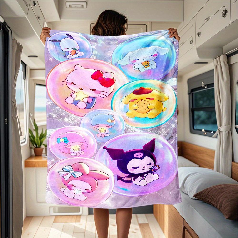 1pc Cute, Bubble, Sanrio RV flannel blanket, pattern printed blanket, sofa bed couch car office camping travel warm comfortable soft blanket 130x150cm
1pc Cute, Bubble, Sanrio RV flannel blanket, pattern printed blanket, sofa bed couch car office camping travel warm comfortable soft blanket 130x150cm