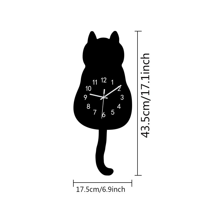 Swinging Cat Wall Clock with Swinging Function Silent Wall Clock Suitable for Living Room, Office, Coffee Shop чёрный
Swinging Cat Wall Clock with Swinging Function Silent Wall Clock Suitable for Living Room, Office, Coffee Shop чёрный