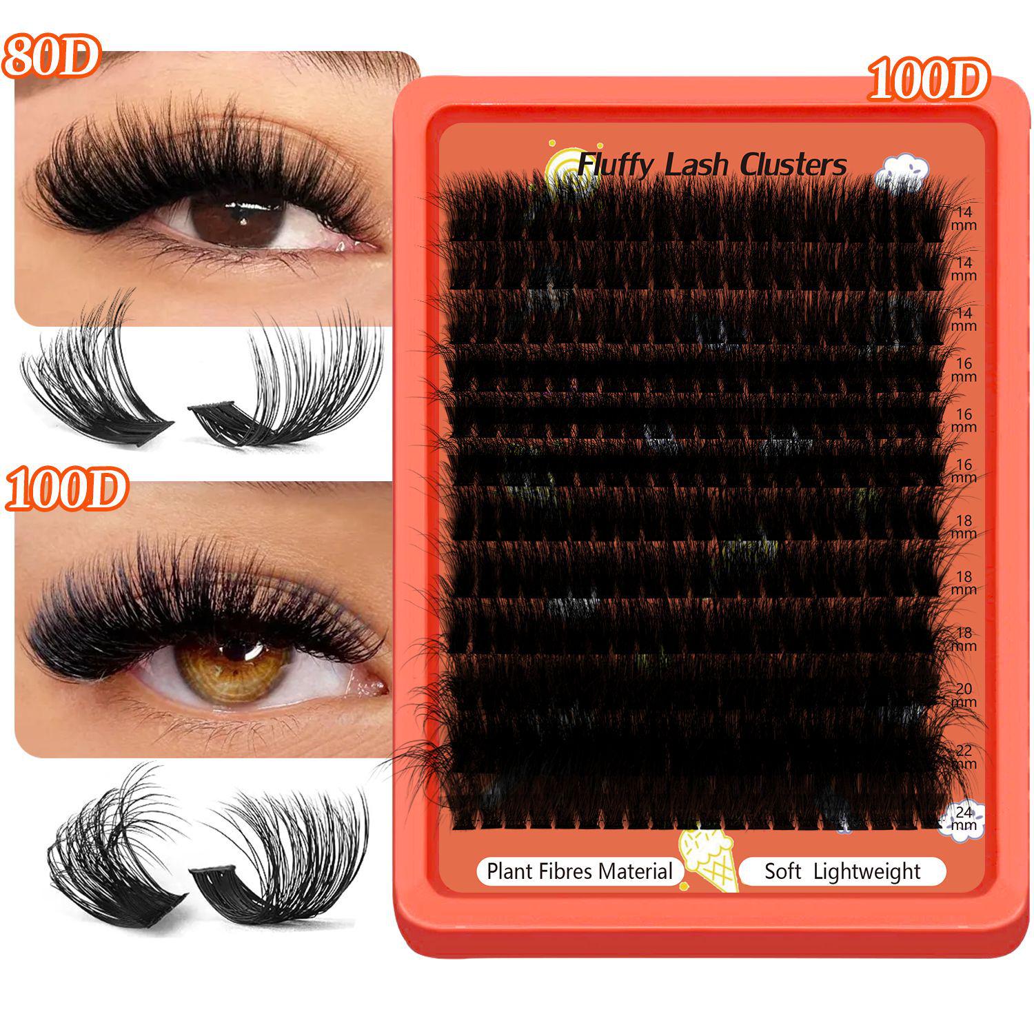 Single Cluster 3D Fluffy False Eyelashes - 80D/100D Hot Melt Flower Design Mix Length 14-24mm
Single Cluster 3D Fluffy False Eyelashes - 80D/100D Hot Melt Flower Design Mix Length 14-24mm