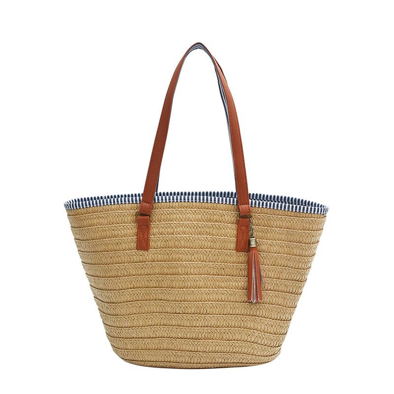 Exquisite versatile beach woven tassel contrasting color women s large armpit bag summer new shoulder handbag хаки
Exquisite versatile beach woven tassel contrasting color women s large armpit bag summer new shoulder handbag хаки
