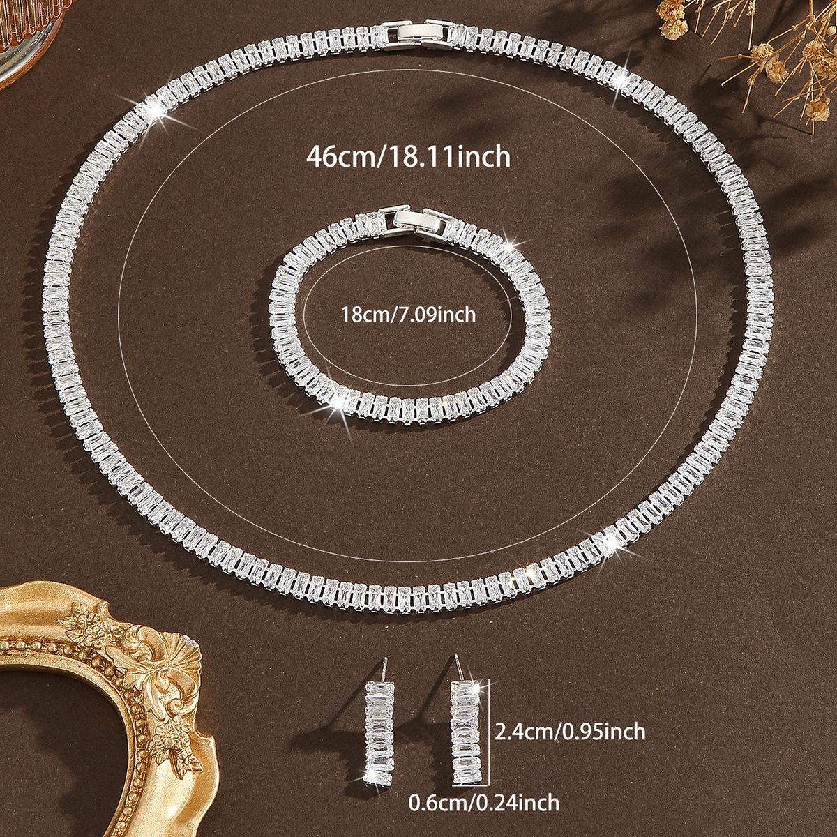 3pcs Rainbow Zirconia Jewelry Set Women Colorful Tennis Necklace Bracelet and Earrings for Elegant Wedding Accessories 1 set 3 pieces
3pcs Rainbow Zirconia Jewelry Set Women Colorful Tennis Necklace Bracelet and Earrings for Elegant Wedding Accessories 1 set 3 pieces