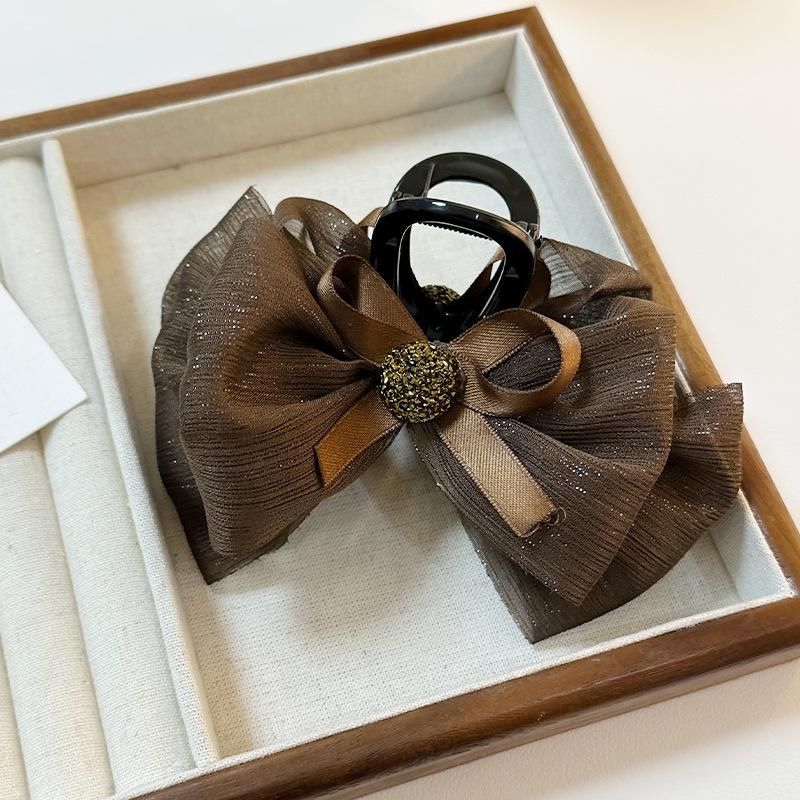 Корейская заколка для волос из ситца с бантом из стразов для женщин - Зажим-краб для прически, шпилька
Корейская заколка для волос из ситца с бантом из стразов для женщин - Зажим-краб для прически, шпилька