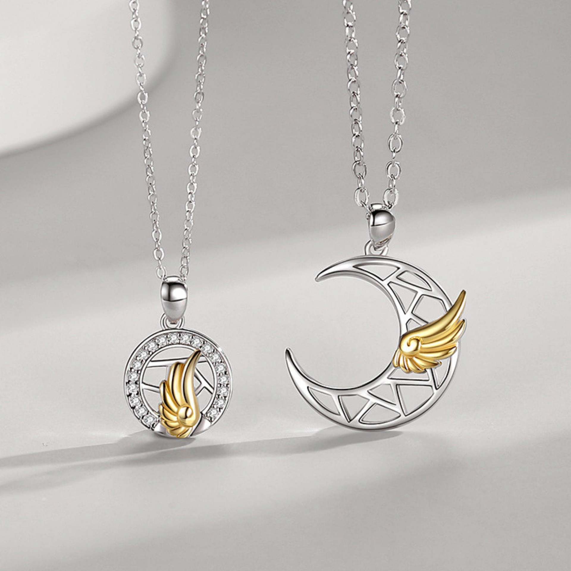 NEW SUN, MOON, Angel Wings, Magnetic Necklace, Simple Fashion, Personality Male and Female Couple Set
NEW SUN, MOON, Angel Wings, Magnetic Necklace, Simple Fashion, Personality Male and Female Couple Set