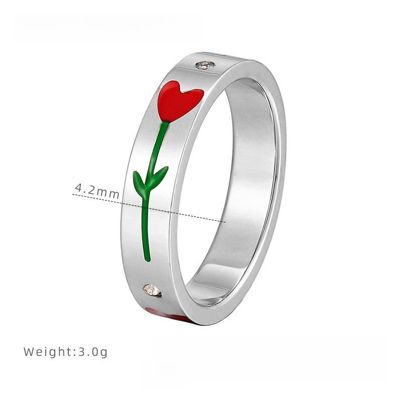 Креативное эмалевое кольцо с бриллиантом в виде цветка любви, женский нишевый дизайн, нежное кольцо высокого класса, титановая сталь, не тускнеющая ювелирная бижутерия 9
Креативное эмалевое кольцо с бриллиантом в виде цветка любви, женский нишевый дизайн, нежное кольцо высокого класса, титановая сталь, не тускнеющая ювелирная бижутерия 9