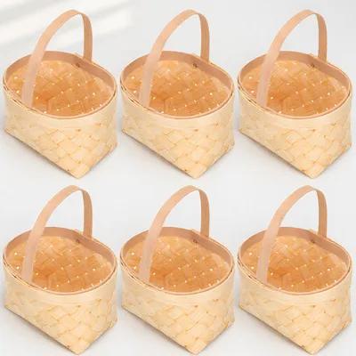 6Pcs Mini Wooden Basket Handheld Candy Storage Basket Party Treats Wedding Favors Small Woven Candy Holders Lightweight Portable 9.5X7X6.5CM
6Pcs Mini Wooden Basket Handheld Candy Storage Basket Party Treats Wedding Favors Small Woven Candy Holders Lightweight Portable 9.5X7X6.5CM