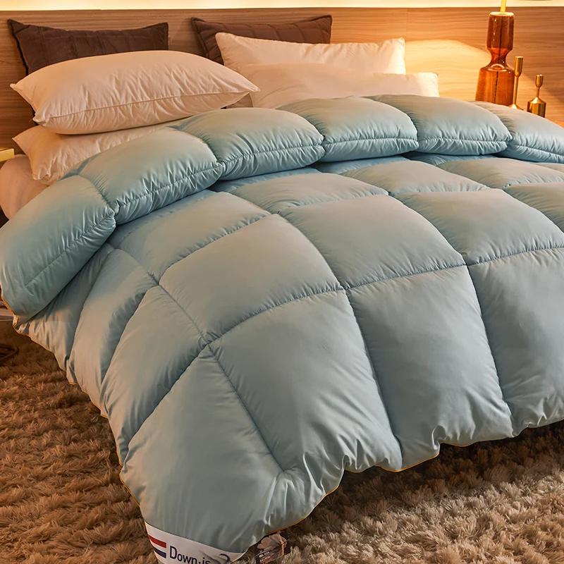 95% Goose Down Duvet Comforter Quilted Perfect Comfort Double Single Size Winter Thick Blanket Solid Color Bedclothes Duvet 150x200cm 3kg небо синє кольору
95% Goose Down Duvet Comforter Quilted Perfect Comfort Double Single Size Winter Thick Blanket Solid Color Bedclothes Duvet 150x200cm 3kg небо синє кольору