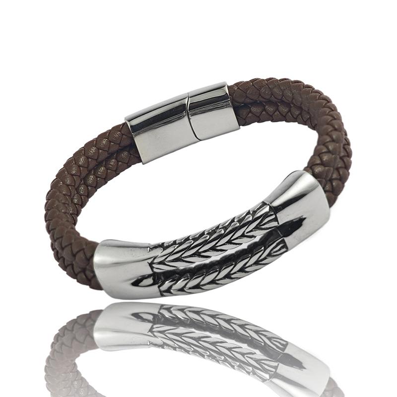 Luxury Retro Double Leather Men s Bracelet Cuban Grain Ear Shape Chain Bracelet Stainless Steel Jewelry Bracelet Birthday Gift 20.5cm коричневый
Luxury Retro Double Leather Men s Bracelet Cuban Grain Ear Shape Chain Bracelet Stainless Steel Jewelry Bracelet Birthday Gift 20.5cm коричневый