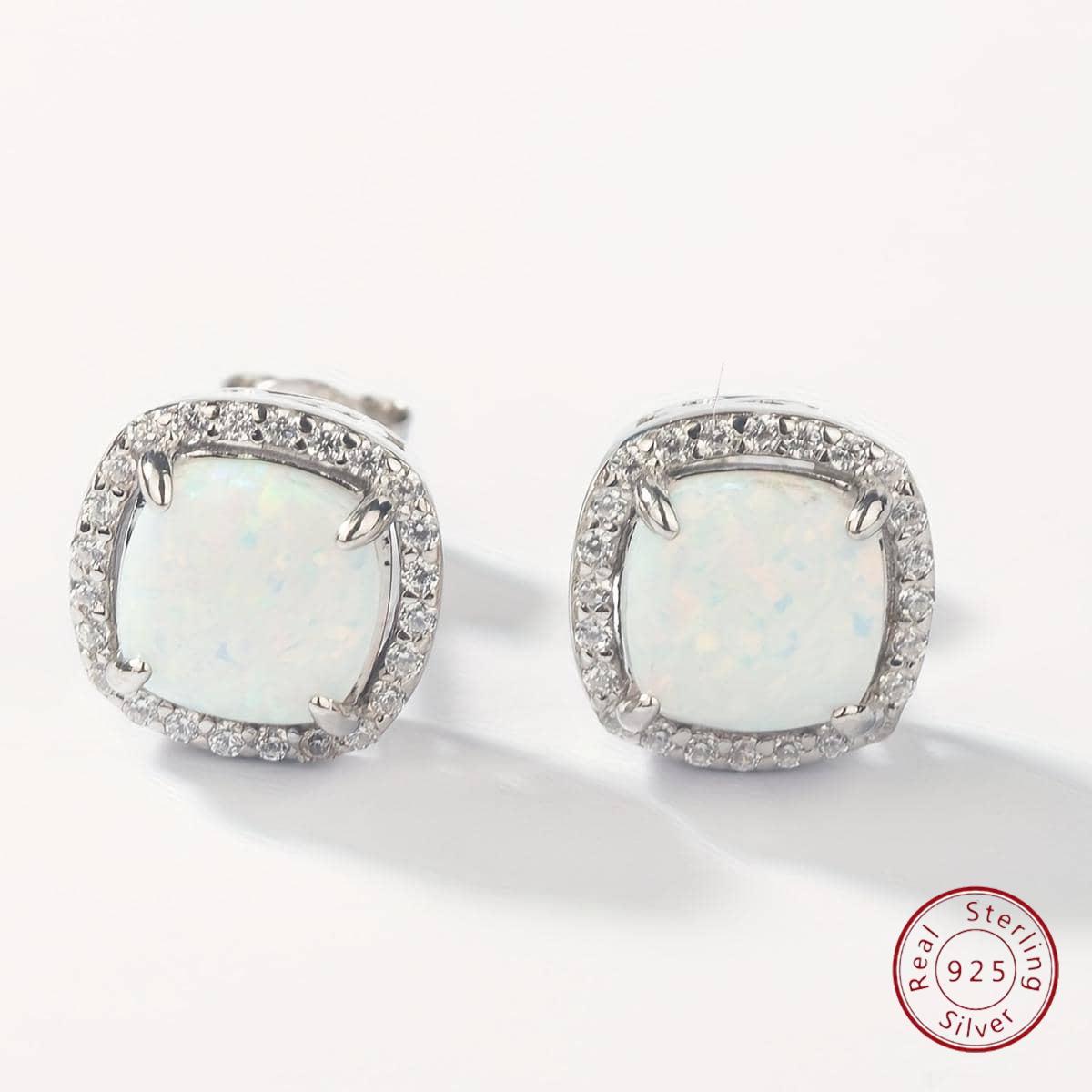 High-Quality S925 Sterling Silver Opal & Zircon Stud Earrings for Women - Fashionable and Simple Design
High-Quality S925 Sterling Silver Opal & Zircon Stud Earrings for Women - Fashionable and Simple Design