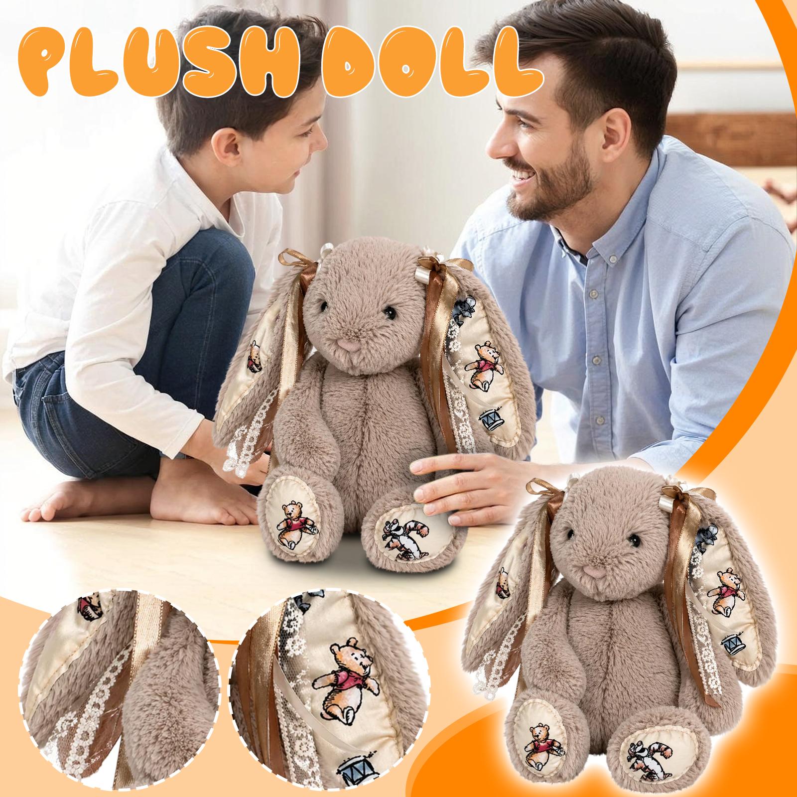 Soft Plush Bunny Toy with Long Droopy Ears Embroidered Patchwork Details for Easter Home Decoration and Gift One Size коричневый
Soft Plush Bunny Toy with Long Droopy Ears Embroidered Patchwork Details for Easter Home Decoration and Gift One Size коричневый