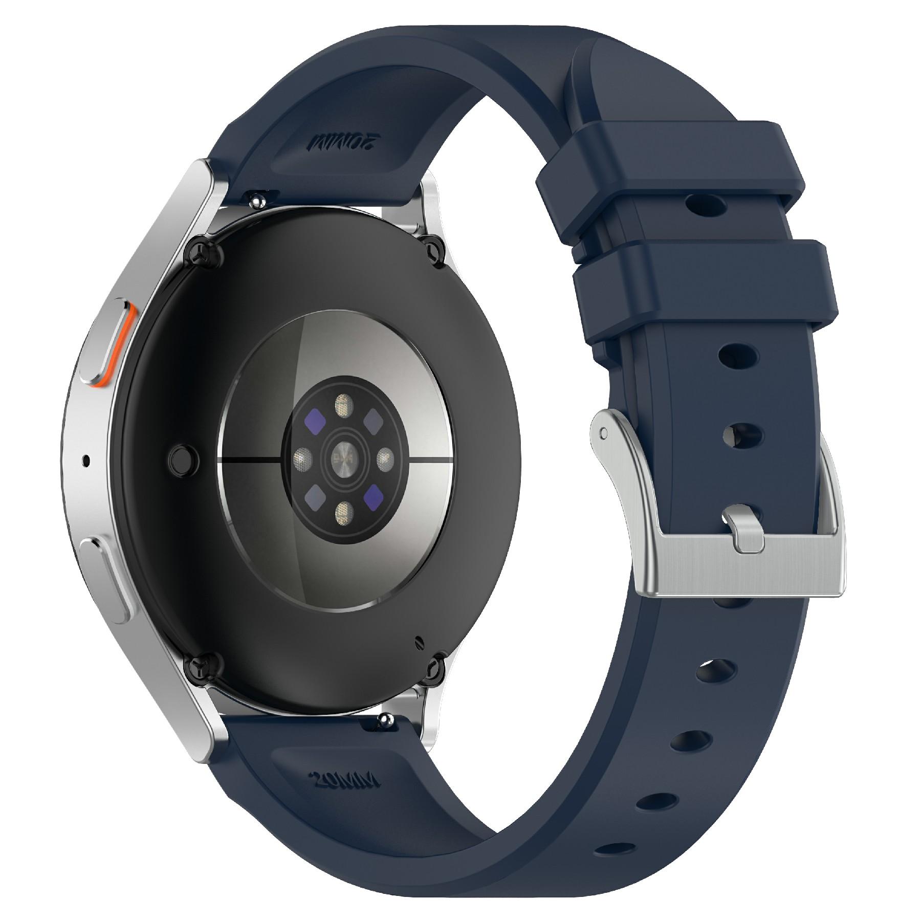 For Samsung Galaxy Watch7 44mm/40mm Watch Band 20mm Steel Buckle Solid Color Silicone Strap Navy Blue
For Samsung Galaxy Watch7 44mm/40mm Watch Band 20mm Steel Buckle Solid Color Silicone Strap Navy Blue