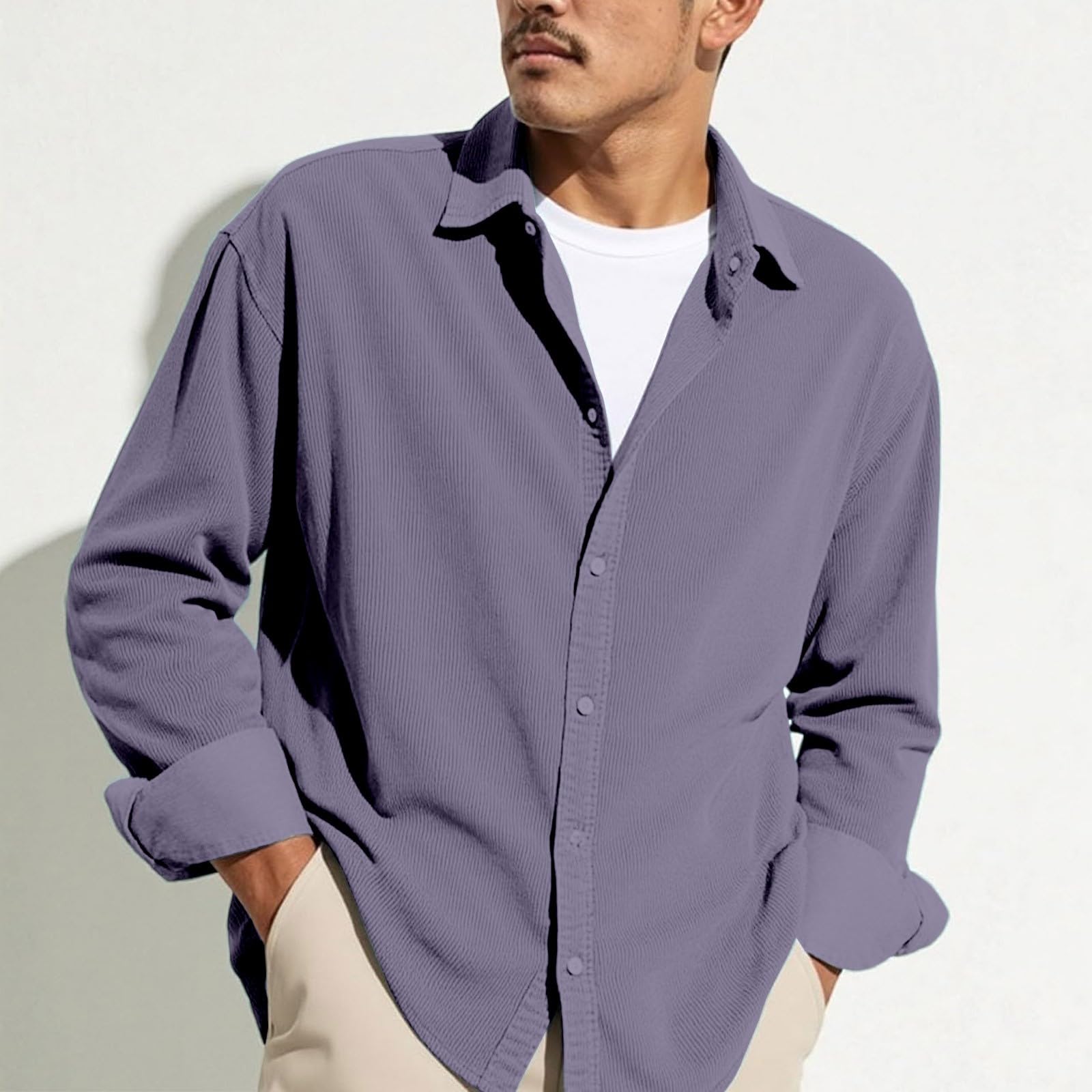 Men Corduroy Long Sleeve Button Down Shirt Relaxed Fit Casual Collared Top with Chest Pocket for Everyday Wear XXXL
Men Corduroy Long Sleeve Button Down Shirt Relaxed Fit Casual Collared Top with Chest Pocket for Everyday Wear XXXL