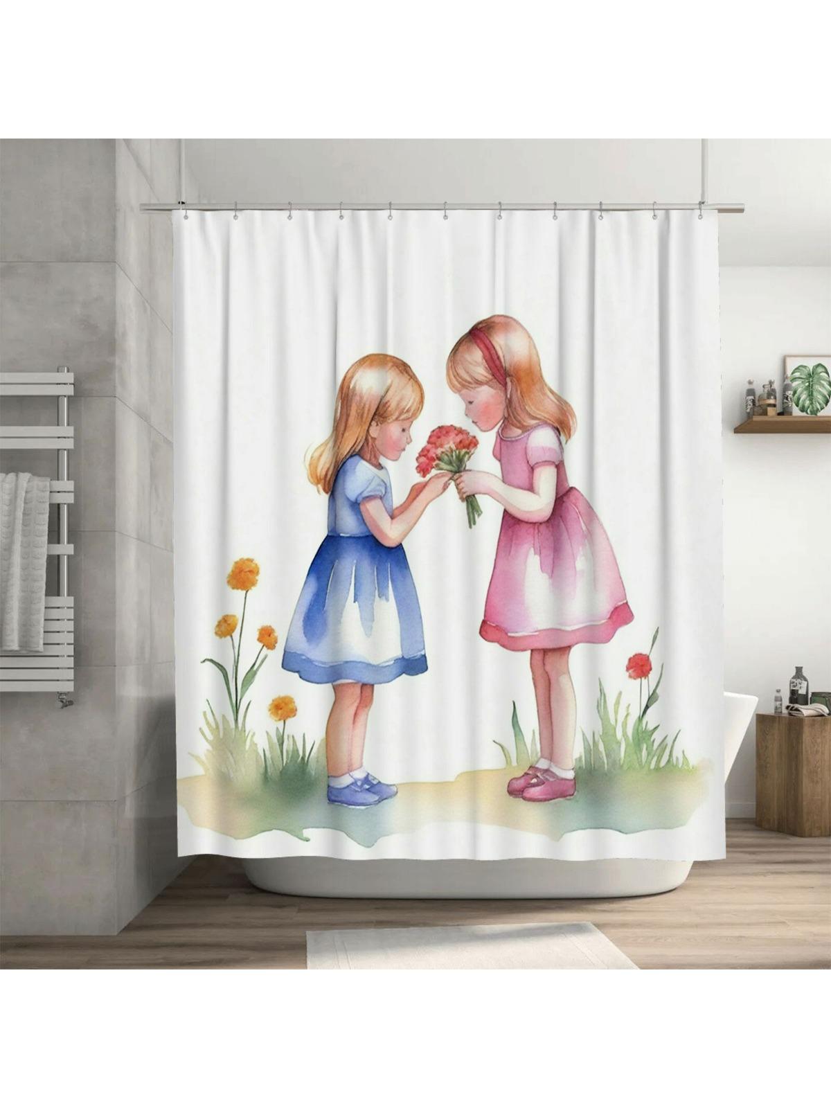 Charming Girls With Flowers Shower Curtain | Watercolor Art Bathroom Decor W60H190(CM)-1 Pcs
Charming Girls With Flowers Shower Curtain | Watercolor Art Bathroom Decor W60H190(CM)-1 Pcs