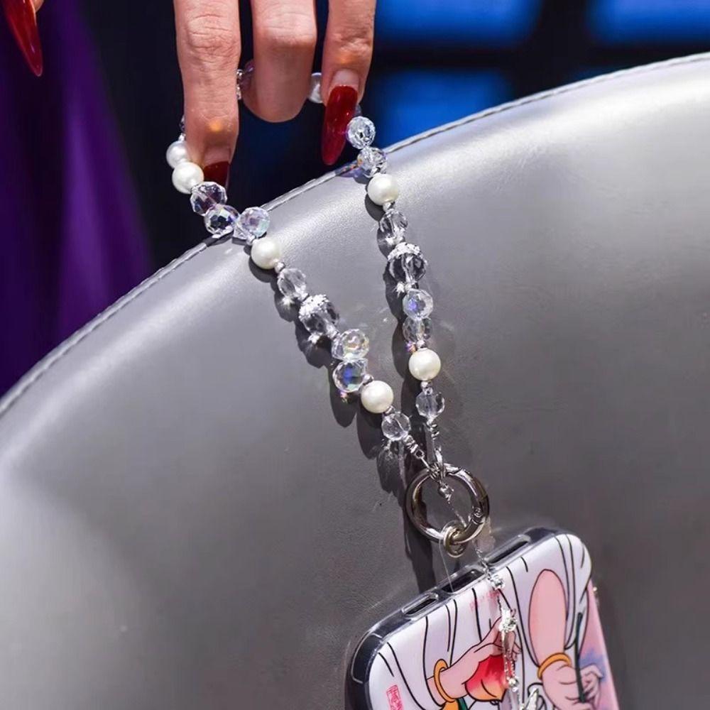 Pearl Bling Crystal Phone Chain Short Phone Case Wrist Strap Car Key Accessories рожевий
Pearl Bling Crystal Phone Chain Short Phone Case Wrist Strap Car Key Accessories рожевий