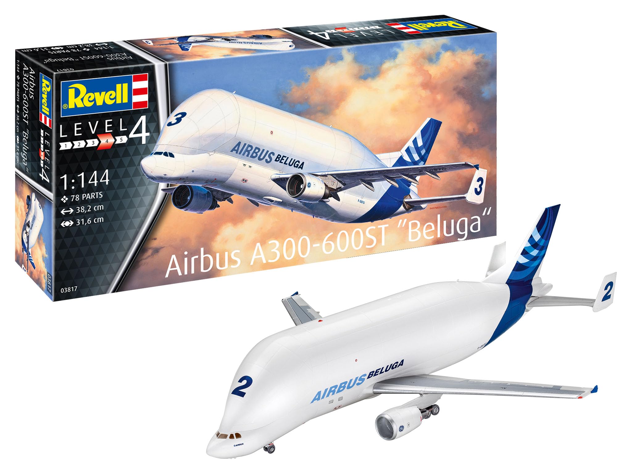 Немецкий Revell 1/144 Airbus A300-600ST Beluga Пластиковый набор модели 03817
Немецкий Revell 1/144 Airbus A300-600ST Beluga Пластиковый набор модели 03817